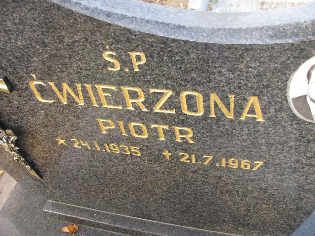 Piotr Ćwierzona 1935 Biskupiec - Grobonet - Wyszukiwarka osób pochowanych