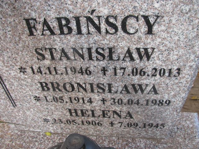 Helena Fabińska 1906 Biskupiec - Grobonet - Wyszukiwarka osób pochowanych